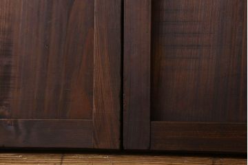 和製アンティーク　深みのある木味が魅力的な板戸(窓、引き戸)4枚組
