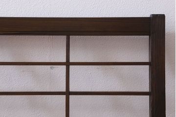 和製アンティーク　シンプルなデザインが魅力的な格子戸(窓、明かり取り、明り取り)2枚組(1)
