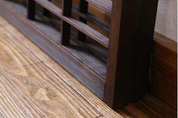 和製アンティーク　シンプルなデザインが魅力的な格子戸(窓、明かり取り、明り取り)2枚組(1)