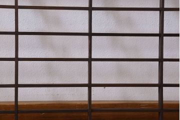 【I様ご成約済】和製アンティーク　シンプルなデザインが魅力的な格子戸(窓、明かり取り、明り取り)2枚組(2)