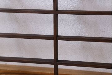 【I様ご成約済】和製アンティーク　シンプルなデザインが魅力的な格子戸(窓、明かり取り、明り取り)2枚組(2)