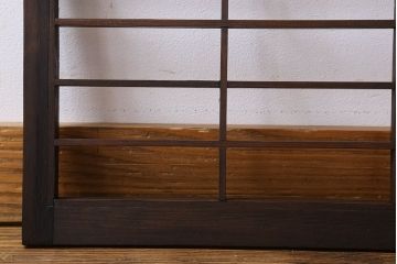 【I様ご成約済】和製アンティーク　シンプルなデザインが魅力的な格子戸(窓、明かり取り、明り取り)2枚組(2)