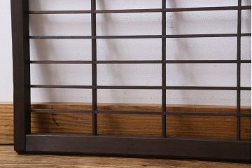 【I様ご成約済】和製アンティーク　シンプルなデザインが魅力的な格子戸(窓、明かり取り、明り取り)2枚組(2)