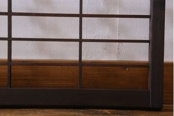 【I様ご成約済】和製アンティーク　シンプルなデザインが魅力的な格子戸(窓、明かり取り、明り取り)2枚組(2)