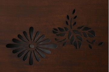 アンティーク雑貨　和製アンティーク　和モダンな透かし彫り欄間(ディスプレイ雑貨)(1)