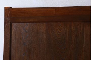 和製アンティーク　鍵付き　大振りなサイズで存在感を放つ総ケヤキ材の蔵戸(引き戸、玄関戸)