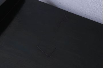 アンティーク家具　和製アンティーク　大正ロマン　プレスガラスがおしゃれなキャビネット(収納棚、戸棚)