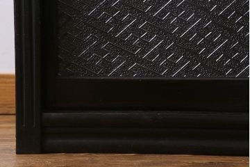 アンティーク家具　和製アンティーク　大正ロマン　プレスガラスがおしゃれなキャビネット(収納棚、戸棚)