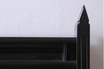 アンティーク家具　和製アンティーク　大正ロマン　プレスガラスがおしゃれなキャビネット(収納棚、戸棚)