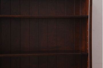 中古　北海道民芸家具　木の質感が魅力的なシックな本棚(陳列棚)(定価31万円)