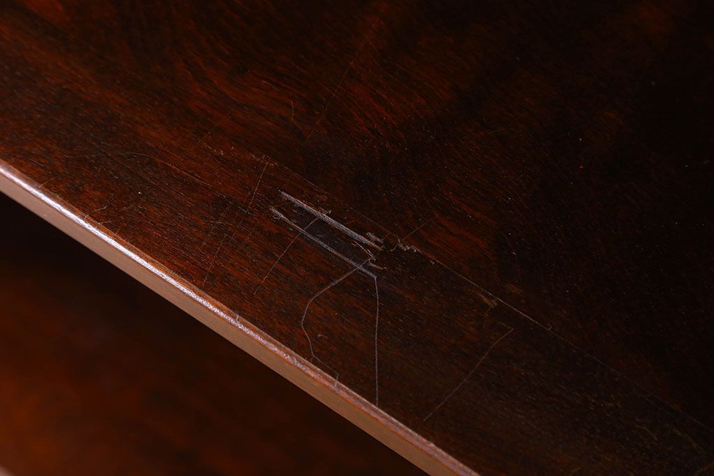 中古　北海道民芸家具　木の質感が魅力的なシックな本棚(陳列棚)(定価31万円)