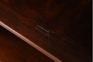 中古　北海道民芸家具　木の質感が魅力的なシックな本棚(陳列棚)(定価31万円)