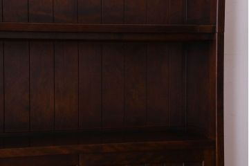 中古　北海道民芸家具　木の質感が魅力的なシックな本棚(陳列棚)(定価31万円)