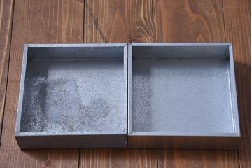 レトロ家具　昭和レトロ　SATO(佐藤産業)　小さなブリキガラスケース(ショーケース、収納箱)