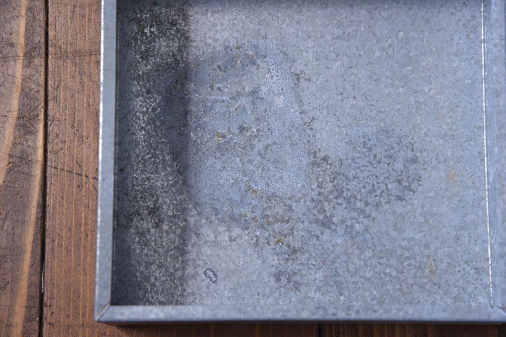 レトロ家具　昭和レトロ　SATO(佐藤産業)　小さなブリキガラスケース(ショーケース、収納箱)