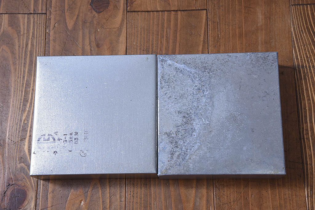 レトロ家具　昭和レトロ　SATO(佐藤産業)　小さなブリキガラスケース(ショーケース、収納箱)