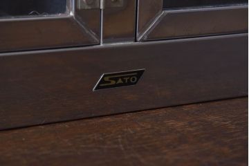 レトロ家具　昭和レトロ　SATO(佐藤産業)　小さなブリキガラスケース(ショーケース、収納箱)
