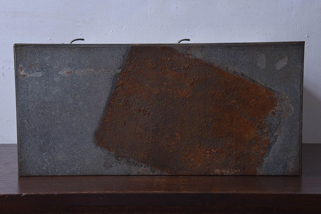 レトロ家具　昭和レトロ　SATO(佐藤産業)　小さなブリキガラスケース(ショーケース、収納箱)