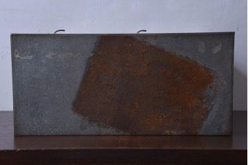 レトロ家具　昭和レトロ　SATO(佐藤産業)　小さなブリキガラスケース(ショーケース、収納箱)