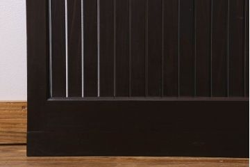 和製アンティーク　細かな縦桟が美しい平格子戸(引き戸、建具)2枚組