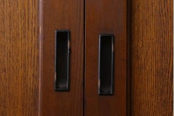 昭和レトロ　鏡板タモ材　味わいのある木味の板戸(引き戸、建具)