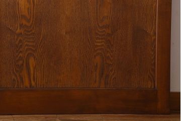 昭和レトロ　鏡板タモ材　味わいのある木味の板戸(引き戸、建具)