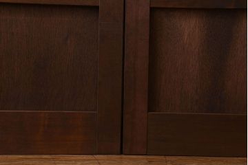 昭和レトロ　鏡板タモ材　味わいのある木味の板戸(引き戸、建具)