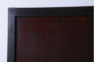 明治大正期　古い木製アンティーク帯戸(板戸、引き戸)2枚