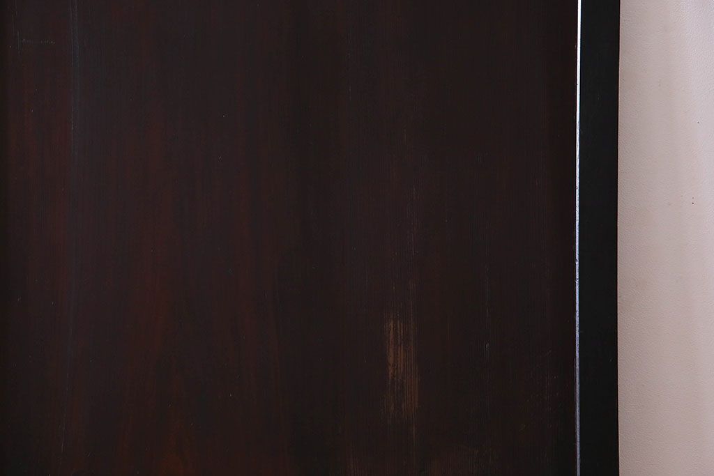 明治大正期　古い木製アンティーク帯戸(板戸、引き戸)2枚