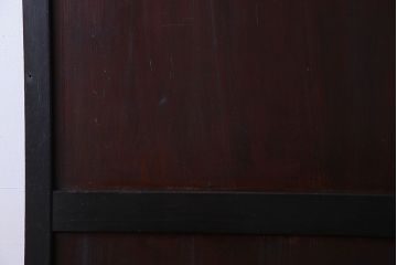 明治大正期　古い木製アンティーク帯戸(板戸、引き戸)2枚