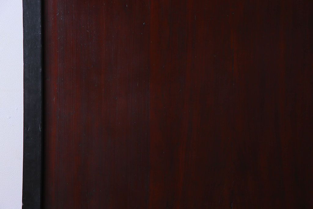 明治大正期　古い木製アンティーク帯戸(板戸、引き戸)2枚