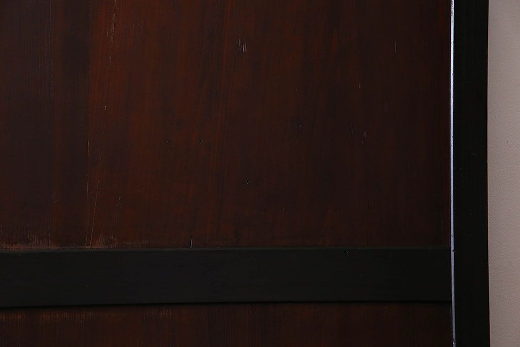 明治大正期　古い木製アンティーク帯戸(板戸、引き戸)2枚