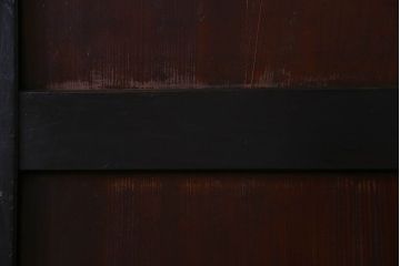 明治大正期　古い木製アンティーク帯戸(板戸、引き戸)2枚