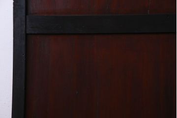 明治大正期　古い木製アンティーク帯戸(板戸、引き戸)2枚