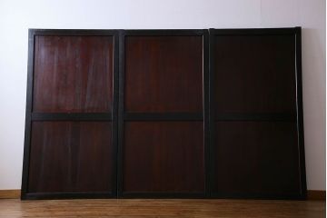 【S様ご成約済み・ご決済用】明治期　古い木製アンティーク帯戸(板戸、引き戸)3枚