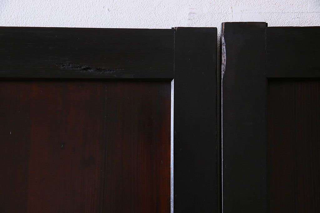 【S様ご成約済み・ご決済用】明治期　古い木製アンティーク帯戸(板戸、引き戸)3枚