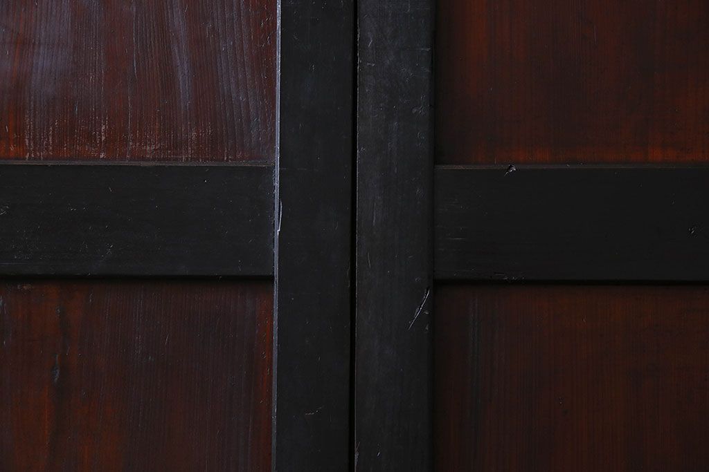 【S様ご成約済み・ご決済用】明治期　古い木製アンティーク帯戸(板戸、引き戸)3枚