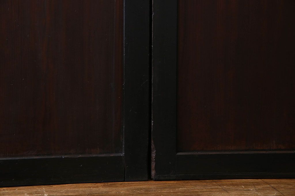 【S様ご成約済み・ご決済用】明治期　古い木製アンティーク帯戸(板戸、引き戸)3枚