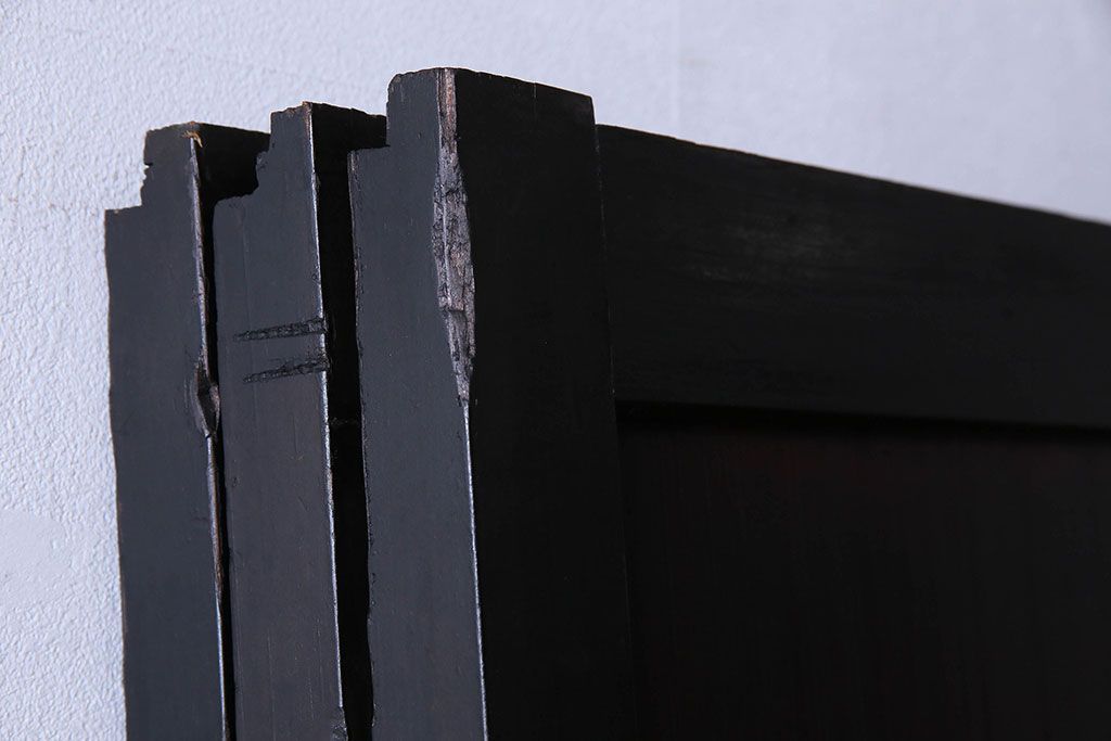 【S様ご成約済み・ご決済用】明治期　古い木製アンティーク帯戸(板戸、引き戸)3枚