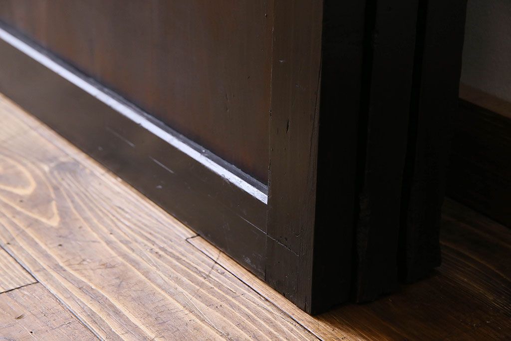 【S様ご成約済み・ご決済用】明治期　古い木製アンティーク帯戸(板戸、引き戸)3枚