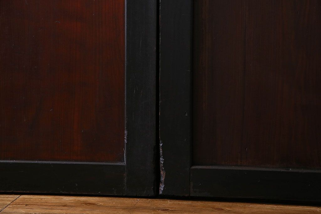 【S様ご成約済み・ご決済用】明治期　古い木製アンティーク帯戸(板戸、引き戸)3枚