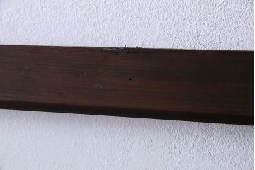 和製アンティーク　市松模様の古いガラス戸2枚セット(引き戸、窓)