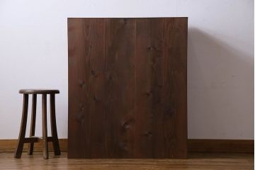 アンティーク家具　和製アンティーク　気泡ガラスがおしゃれな小振りのキャビネット(戸棚、収納棚)