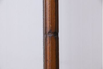 昭和レトロ　銀モールガラス入り　モダンな雰囲気のガラス戸(窓、引き戸)2枚セット