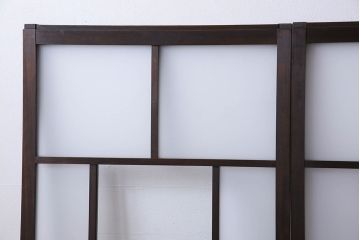 和製アンティーク　すりガラス使用　モダンなデザインのガラス戸(窓、引き戸)4枚組