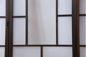 和製アンティーク　すりガラス使用　モダンなデザインのガラス戸(窓、引き戸)4枚組