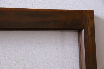 和製アンティーク　シックなデザインのガラス戸(フィックス窓、はめ殺し戸、明り取り、明かり取り)