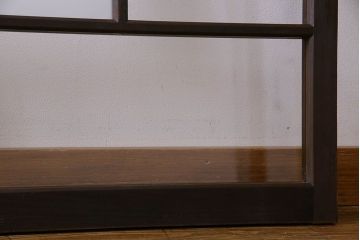 和製アンティーク　シックなデザインのガラス戸(フィックス窓、はめ殺し戸、明り取り、明かり取り)