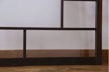 和製アンティーク　シックなデザインのガラス戸(フィックス窓、はめ殺し戸、明り取り、明かり取り)