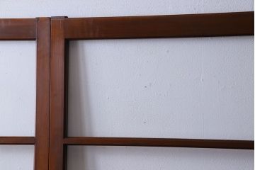 昭和レトロ　3種のガラスがお洒落なガラス戸(引き戸)4枚組